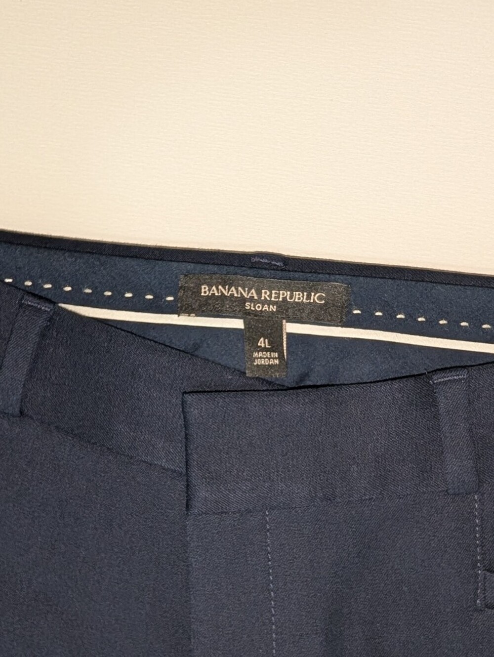 Women's Banana Republic Sloan Slim Ankle Pants Navy Blue Size 4L Tall - Picture 3 of 10